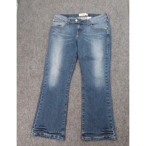 Levis Slouch Jeans Womens 18 Blue Bootcut Medium Wash Stretch Flap Pockets